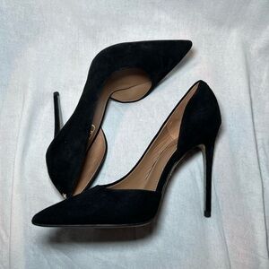 SAM EDELMAN DELORES POINTED
TOE HEEL Black Suede Size 7 New In Box Never Worn